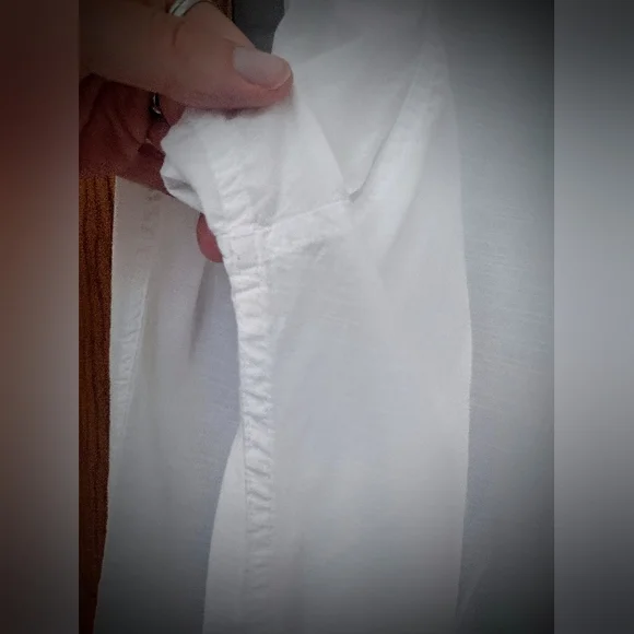 Brand New H&M Men's XL Collared White Button-Down, Light Summer Shirt NWOT - Picture 8 of 10